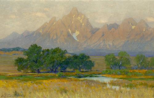 The Teton Range, Wyoming from Jackson's Hole-- In Early Autumn