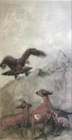 Golden Eagle and Roe Deer