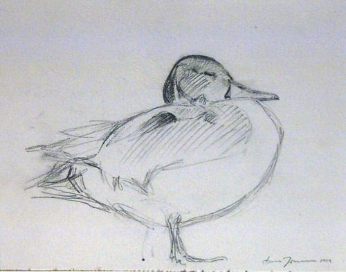 Sketch for the painting Rest After a Long Flight