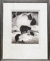 The Mountain Mother (Black Bear and Cubs)