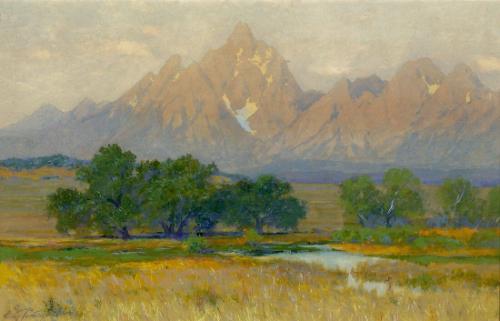 The Teton Range, Wyoming from Jackson's Hole-- In Early Autumn