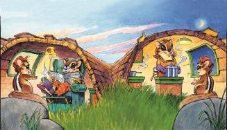 Original Illustration for Jackson Hole's Carl Discovers Wildlife Art