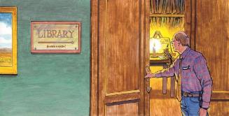 Original Illustration for Jackson Hole's Carl Discovers Wildlife Art
