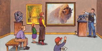 Original Illustration for Jackson Hole's Carl Discovers Wildlife Art