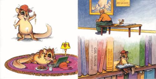 Original Illustration for Jackson Hole's Carl Discovers Wildlife Art