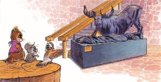 Original Illustration for Jackson Hole's Carl Discovers Wildlife Art