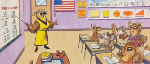 Storyboard for "Carl Discovers Math in Art"