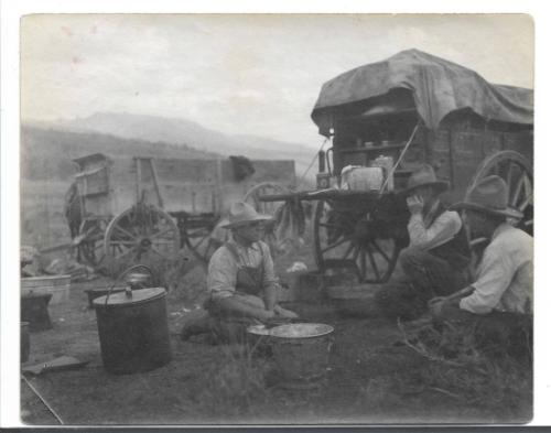 Untitled, three men cooking