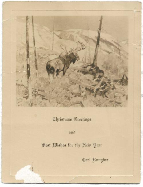 Christmas Card - Moose