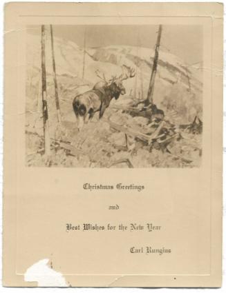 Christmas Card - Moose