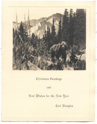 Christmas Card-Grizzly bear