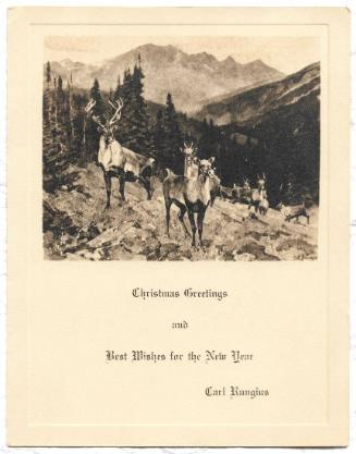 Christmas Card-Mountain Caribou - Continental Divide